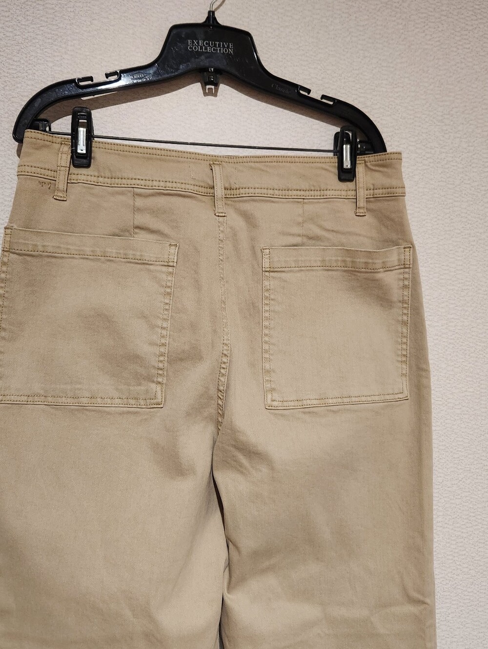 Oat New York Womens High Rise Wide Leg Jeans Tan Raw Hem 12/31 - Picture 6 of 8